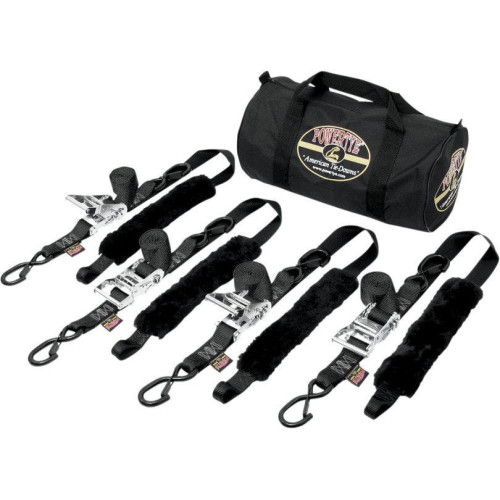 PartzBiz HD: 4406836-PowerTye สายรัดไขมันสีดำรถจักรยานยนต์ ATV Tie Downs 4 1.5” 1000 Lb สายรัดรถพ่วง TRAILERKIT-82 PartzBiz HD: 4406836-PowerTye สายรัดไขมันสีดำรถจักรยานยนต์ ATV Tie Downs 4 1.5” 1000 Lb สายรัดรถพ่วง TRAILERKIT-82