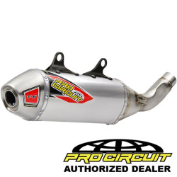 PartzBiz HD DS18211935 - Pro Circuit T6 ท่อสลิปออนสแตนเลสพร้อมตัวจับ '19 KTM 350 SX-F 0151935A 1821-1935 18211935