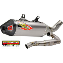 PartzBiz HD DS18201864 - Pro Circuit ไทเทเนียมคาร์บอนไฟเบอร์ Ti-6 Pro ท่อไอเสียเต็มระบบ '19 KTM 350 SX-F 1820-1864 18201864
