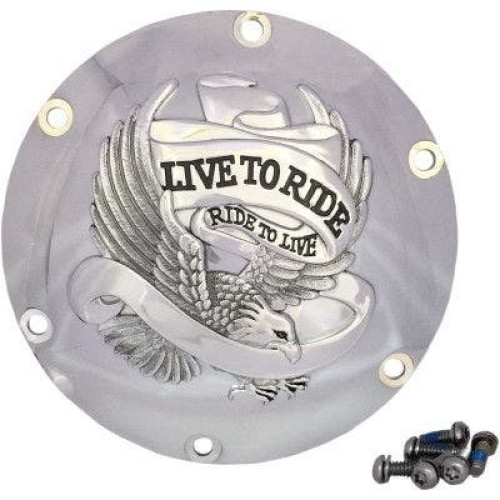 PartzBiz HD: 4406781-Drag Specialties Chrome Live To Ride Derby Cover 6-Hole Harley Sportster 04-Up XL Sporty buy best for 883 1200 1107-0629 11070629