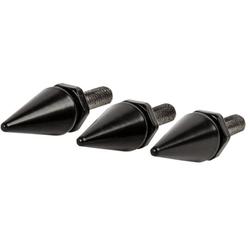 PartzBiz HD: 4406705-Pro Pad Black Spike Style Windshield Mount Kit Harley Batwing FLHX 96-13 | WTS75-SSET-B