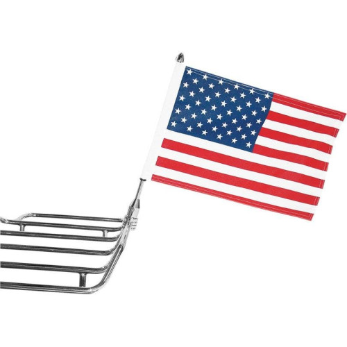 PartzBiz HD: 4406684-Pro Pad Tour Pack Solid 1/2" Bar Flag Mount w/ 10x15 American Flag for Harley | RFM-FXD315 PartzBiz HD: 4406684-Pro Pad Tour Pack Solid 1/2" Bar Flag Mount w/ 10x15 American Flag for Harley | RFM-FXD315