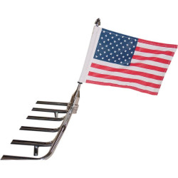 PartzBiz HD DS05210226 - Pro Pad Tour Pack Solid 1/2" Bar Flag Mount w/ 6x9 American Flag for Harley | RFM-FXD3