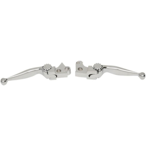 PartzBiz HD: 4406347-PSR 12-00607-20 Chrome Journey Adjustable Brake Clutch Lever Set 03-16 Harley Davidson FLHT FLHR FXD FXST FLST Dyna Softail Freewheeler Electra glide Road King Tri Glide Custom Chopper Motorcycle Bike Replacement Upgrade 0610-2030