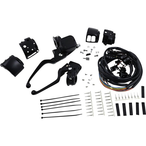 PartzBiz HD: 4406327-Drag Black 9/16" Master Cylinder Handlebar Control Kit Harley FL FX XL 96-13 0610-2149 06102149 dyna glide wide electra road street king sportster sporty mechanical hydraulic disc single dual Harley Davidson Softail Fat Boy Slim FLSS FLSTFBS Custom C PartzBiz HD: 4406327-Drag Black 9/16" Master Cylinder Handlebar Control Kit Harley FL FX XL 96-13 0610-2149 06102149 dyna glide wide electra road street king sportster sporty mechanical hydraulic disc single dual Harley Davidson Softail Fat Boy Slim FLSS FLSTFBS Custom C