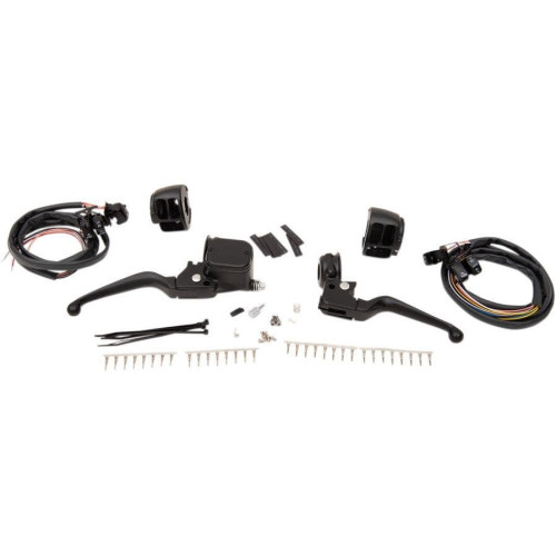 PartzBiz HD: 4406328-Drag Black 11/16 ” ชุดควบคุมแฮนด์กระบอกสูบหลัก Harley FL FX XL 96-13 0610-2150 06102150 dyna glide wide electra road street king sportster sporty แมคคานิคอลไฮดรอลิกดิสก์เดี่ยวคู่ Harley Davidson Softail Fat Boy Slim FLSS FLSTFBS Custom Chopp