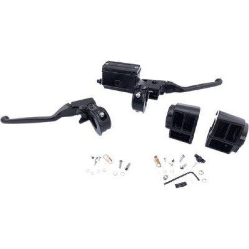 PartzBiz HD: 4406329-Drag Black 5/8" Master Cylinder Handlebar Control Kit Harley Big Twin FX 84-95 0610-2147 06102147 dyna glide wide electra road street king sportster sporty mechanical hydraulic disc single dual Harley Davidson Softail Fat Boy Slim FLSS FLSTFBS Custom PartzBiz HD: 4406329-Drag Black 5/8" Master Cylinder Handlebar Control Kit Harley Big Twin FX 84-95 0610-2147 06102147 dyna glide wide electra road street king sportster sporty mechanical hydraulic disc single dual Harley Davidson Softail Fat Boy Slim FLSS FLSTFBS Custom