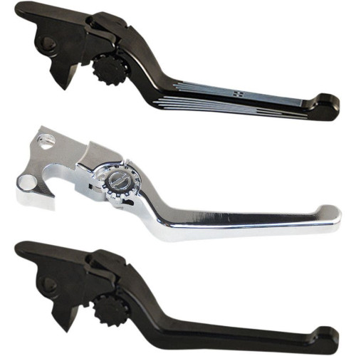 PartzBiz HD: 4406263-PSR Chrome Anthem Adjustable Handlebar Levers Harley 04-13 Sportster XL | 12-00653-20