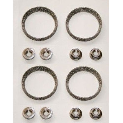 PartzBiz HD EPX X2 - จำนวน 2 ชุดปะเก็นท่อไอเสียใหม่และถั่วแบบหยักสำหรับ Harley รุ่น 65324-83A PartzBiz HD EPX X2 - จำนวน 2 ชุดปะเก็นท่อไอเสียใหม่และถั่วแบบหยักสำหรับ Harley รุ่น 65324-83A
