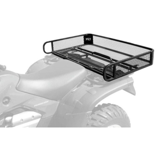 PartzBiz HD: 4406254-Quadboss 04-0825-QB Rear Mount Heavy Duty Steel Mesh Rack Universal ATV Quad polaris Kawasaki yamaha suzuki cargo luggage camping hunting supplies carrier
