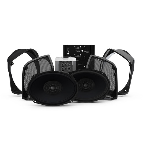 PartzBiz HD: 4404923-Rockford Fosgate Two Speakers & Amplifier Kit Select Harley Road King 14-Up FLHR Stereo Bluetooth Aux Sirius XM Pandora Receiver Power Marine 4 channel Amplifier 6.5 Coaxial 8 AWG Upgrade PartzBiz HD: 4404923-Rockford Fosgate Two Speakers & Amplifier Kit Select Harley Road King 14-Up FLHR Stereo Bluetooth Aux Sirius XM Pandora Receiver Power Marine 4 channel Amplifier 6.5 Coaxial 8 AWG Upgrade