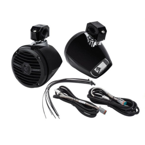 PartzBiz HD: 4404927-Rockford Fosgate X317-Rear 6.5" Prime Stereo Speakers 17-19 Can-Am Maverick X3 sound system radio stereo marine loud speaker turbo r Side by side utv power punch prime total complete kit 