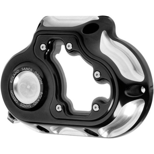 PartzBiz HD: 4404795-Roland Sands RSD Black Contrast Cut Clarity Hydraulic Clutch Cover Harley FLH M8 | 0177-2066-BM