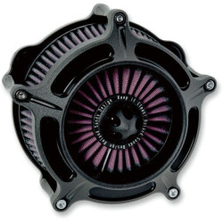 PartzBiz HD PM0206-2038-SMB - Roland Sands RSD Black Ops Turbine Stage 1 Air Cleaner Harley 08-17 TBW Twin Cam | 0206-2038-SMB