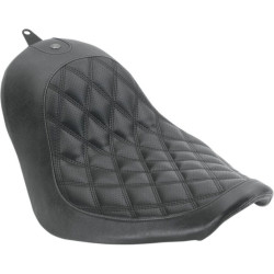 PartzBiz HD MD76906 - Roland Sands RSD Mustang Boss Black Stitched Solo Seat Harley Softail 06-17 | 76906