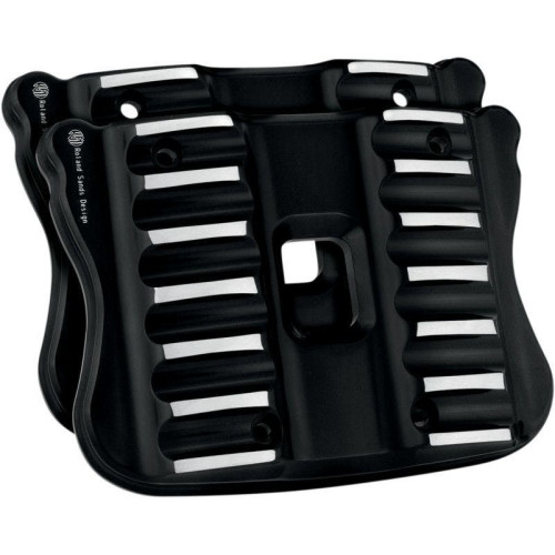 PartzBiz HD: 4404747-Roland Sands RSD Nostalgia Black Contrast Cut Rocker Box Covers Harley XL 04-14 | แฮนด์ 0177-2023-BH