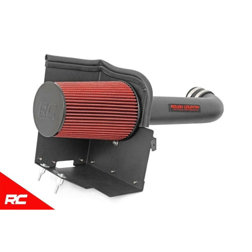 PartzBiz HD: 4404698-Rough Country 10554 Cold Air Intake Kit for 2007-2011 Jeep Wrangler JK 3.8L V6 Power Best New Engine Performance Fuel Economy HP Power Filter Induction Upgrade Replacement Rubicon Sahara Sport Unlimited Motor System 