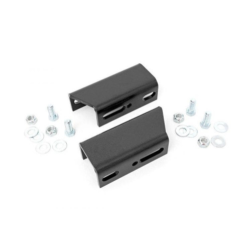 PartzBiz HD: 4404707-Rough Country 1073 Front Sway Bar Drop Bracket Kit 3-4in Lift Jeep Cherokee XJ lift kit suspension sway bars relocation plates upgrade replacement