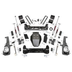 PartzBiz HD RT-260X - Rough Country 260X  5" NTD Lift Kit 2011-2019 Chevy GMC 2500HD 3500HD 2WD 4WD 4wd 2wd 4x4 rwd rwd best new Suspension upgrade kit shocks spring knuckles crossmember shackles blocks