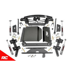 PartzBiz HD RT-27630 - Rough Country 276.20  6" Suspension Lift Kit 88-98 Chevy K1500 Tahoe Yukon 4WD Suburban K5 Blazer K15 K20 Truck Shocks Springs Cross member Skid Plate Best New Upgrade 