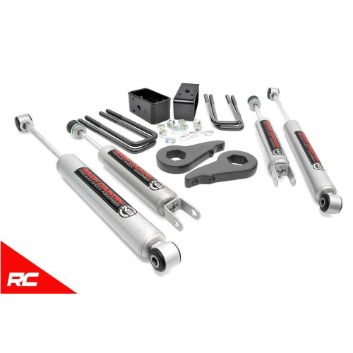 PartzBiz HD: 4404658-Rough Country 28330 2.5" Leveling Kit 1999-2006 Silverado Sierra w/ N3 Shocks GMC Chevy Truck Lift Suspension Shocks Torsion Keys Leaf Spring Blocks U bolts Upgrade Best New Front Rear Suspension PartzBiz HD: 4404658-Rough Country 28330 2.5" Leveling Kit 1999-2006 Silverado Sierra w/ N3 Shocks GMC Chevy Truck Lift Suspension Shocks Torsion Keys Leaf Spring Blocks U bolts Upgrade Best New Front Rear Suspension