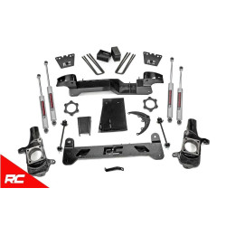 PartzBiz HD RT-29730 - Rough Country 29730 6" Lift Kit w/ N3 Shocks 2001-2010 Chevy GMC Silverado Sierra 2500 HD 4wd 4x4 Best New Suspension Upgrade Springs Shocks Spacers Blocks Offroad LT Denali high Country LS