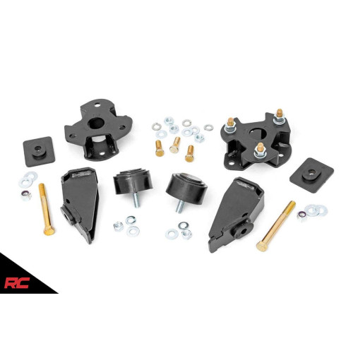 PartzBiz HD: 4404660-Rough Country 30300 Front 2" Leveling Kit 2012-2018 Dodge Ram 1500 4WD Lift Suspension Strut Spacer Steel Best New Upgrade Limited Long Horn Express Crew Cab Long Short Bed 4x4 Offroad hemi V8 V6 Rebel 