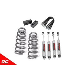 PartzBiz HD RT-36630 - Rough Country 36630 3" Lift Kit w/ N3 Shocks 2002-2005 Dodge Ram 1500 Suspension 2WD 4x2 Best New replacement upgrade shocks springs blocks spacer coils slt laramie short long bed single double quad cab pickup truck 4.7 5.7 hemi