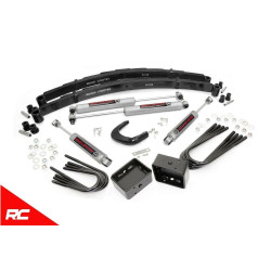 PartzBiz HD RT-150.20 - Rough Country 4" Lift Kit 1977-1987 4WD Chevy GMC 3/4-Ton Pickup Suburban 150.20 C15 K15 C20 K20 Chevrolet 4x4 Best New Suspension Upgrade Monster Truck Bogger Leaf Springs Shocks Blocks Front Rear Square Body