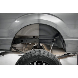 PartzBiz HD RT-4517 - Rough Country 4517 Rear Wheel Well Liners Pair 17-Up Ford Super Duty F-250 F-350 4wd 4x4 2wd rwd King Ranch Lariat Extended Crew Cab Pick Up 55731 V8 V6 6.0 6.4 Diesel 4-Door 2-Door XLT SSV