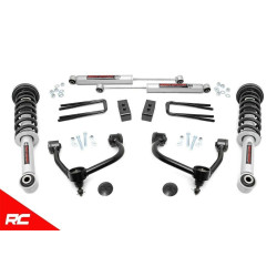 PartzBiz HD RT-54431 - Rough Country 54431 3" Lift Kit w/ N3 Struts Shocks 09-13 Ford F150 Suspension best new upgrade replacement shocks struts coils control arms Rear blocks 