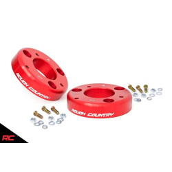 PartzBiz HD RT-569RED - Rough Country 569RED Front 2" Billet Leveling Kit 2014-Up Ford F150 Suspension 4x4 4wd 2wd rwd Best new upgrade lift xlt sl fx4 king ranch lariat offroad Front shock spring spacers pucks 2020 