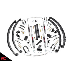 PartzBiz HD RT-617.20 - Rough Country 617.20 X-Series 4.5" Lift Kit for 87-95 Jeep Wrangler YJ 4WD Suspension Lift Lifted Bump Steer Absorber Damper Best New Upgrade Kit System Suspension 4x4 Offroad 