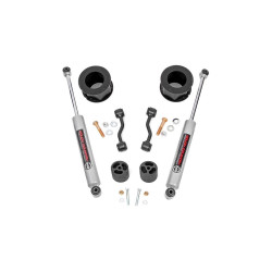 PartzBiz HD RT-63430 - Rough Country 63430 2" Front Level Lift Kit w/ N3 Shocks for 19-Up Jeep Gladiator JT 4X4 sport sahara moab unlimited best new suspension upgrade Shocks Springs 