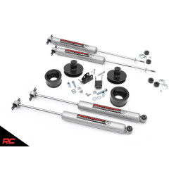 PartzBiz HD RT-65830 - Rough Country 65830 2" Lift Kit for 1997-2006 Jeep Wrangler TJ LJ 4WD N3 Shocks 4.0L 6 Cylinder 2.5L 4 Cylinder 4wd 4x4 Best New Suspension Upgrade Offroad System Rubicon Sahara Sport SE