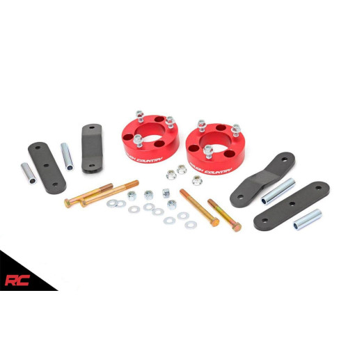 PartzBiz HD: 4404540-Rough Country 867RED 2.5" Lift Kit 2005-2019 Nissan Frontier Xterra Suspension 4x4 4wd 2wd rwd Sront Rear Spacers shocks springs offroad best new upgrade