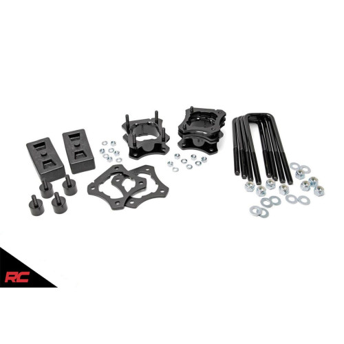 PartzBiz HD: 4404541-Rough Country 87001 2-3" Leveling Lift Kit 07-Up Toyota Tundra 2WD Suspension System Upgrade Custom Best New Offroad Front Rear Spacers 33" tires