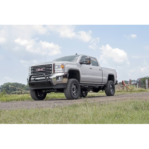 PartzBiz HD: 4404549-Rough Country 89370_A Stainless Extended Front Brake Lines 11-19 GM 2500 3500 HD 2WD 4WD 4wd 2wd 4x4 rwd rwd best new Suspension upgrade Lifted Lift Kit Pickup Chevy GMC Silverado Sierra Replacement Upgrade