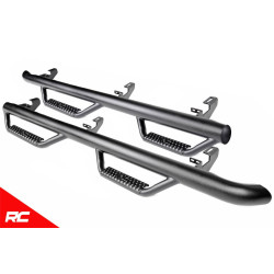 PartzBiz HD RT-RCJ1980T - Rough Country RCJ1980T Nerf Bar Hoop Steps for 2019-Up Jeep Gladiator JT Side Step Sport Rubicon Sahara Rock Rail Rocker Armor Protection Best New Upgrade 4x4 4wd