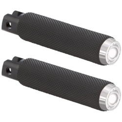 PartzBiz HD DS16202210 - Rough Craft Chrome Knurled Driver Foot Peg Clevis Harley & Custom RC-400-005