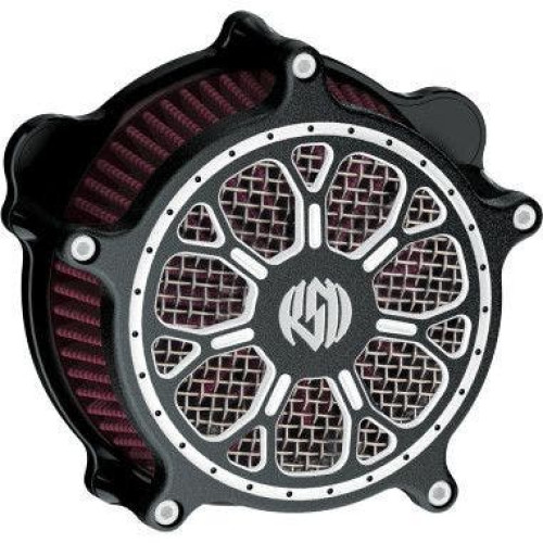 PartzBiz HD: 4404440-RSD Venturi Delmar Contrast Cut เครื่องฟอกอากาศสำหรับ Harley Big Twin 93-14