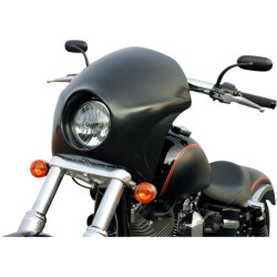 PartzBiz HD DS23300109 - Russ Wernimont สีดำ ABS Cafe แฟริ่งทรงสั้น Harley-Davidson FXD 2006-2014 (ยกเว้น FXDF) - RWD-50111