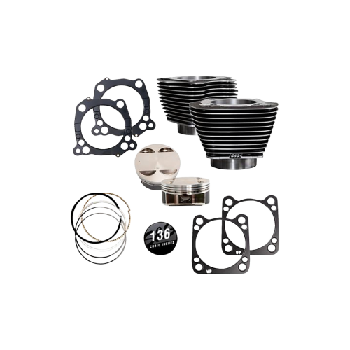 PartzBiz HD: 4404371-S&S 136" Big Bore Kit Black Granite W/ Highlighted Fins 4 Harley 17-23 M8 | 910-0850 PartzBiz HD: 4404371-S&S 136" Big Bore Kit Black Granite W/ Highlighted Fins 4 Harley 17-23 M8 | 910-0850
