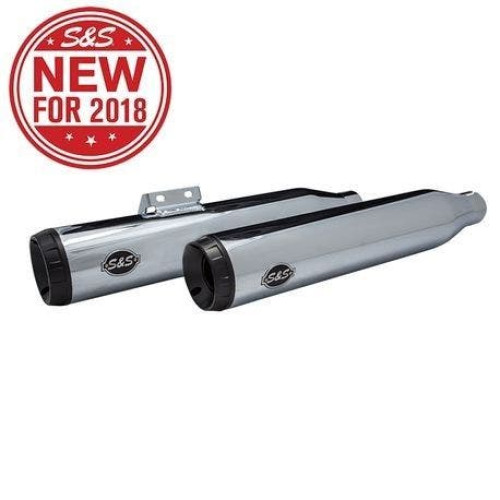 PartzBiz HD: 4404308-S&S 550-0740 Chrome Grand National Slip-On RACE Mufflers 18-19 Harley Softail Deluxe Heritage Softail Milwaukee Eight M8 1801-1359 18011359