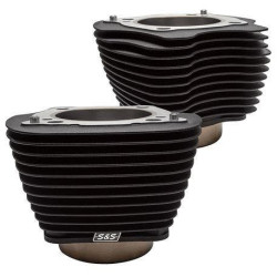 PartzBiz HD SS910-0683 - S&S 910-0683 Black w/ No Highlight Fins 4 1/4" Bore Cylinders M8 Harley 0931-0837 09310837 483260