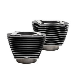 PartzBiz HD SS910-0739 - S&S 910-0739 Black w/ Highlight Fins 4 1/4" Bore Cylinders M8 Harley 0931-0877 09310877