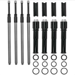 PartzBiz HD SS930-0137 - S&S 930-0137 Black Quickee Pushrod Kit w/ Covers 17-19 Harley Davidson Milwaukee M8 M-Eight 88 107 114 cubic inch ci ingine motor touring Softail Performance Replacement Upgrade