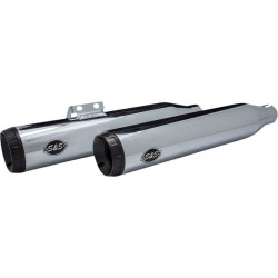 PartzBiz HD SS550-0755B - S&S Cycle Chrome Grand National 50 State Slip-On ท่อเก็บเสียง Harley Softail 18-20