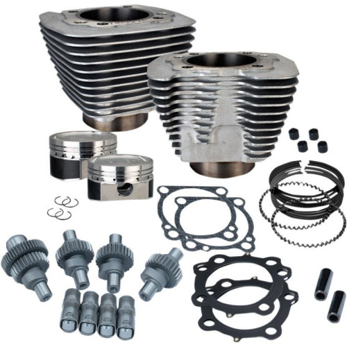 PartzBiz HD: 4404154-S&S Cycle Silver Powder Coat 883cc to 1200cc Hooligan Big Bore Kit XL 00-17 | 910-0607 PartzBiz HD: 4404154-S&S Cycle Silver Powder Coat 883cc to 1200cc Hooligan Big Bore Kit XL 00-17 | 910-0607