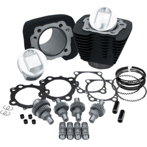 PartzBiz HD: 4404136-S&S Cycle Wrinkle Black 1200cc ถึง 1250cc Hooligan Big Bore Kit XL 00-17 | 910-0608